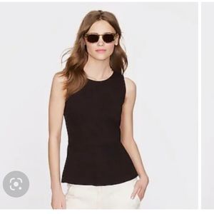 JCrew Ponte Peplum black top